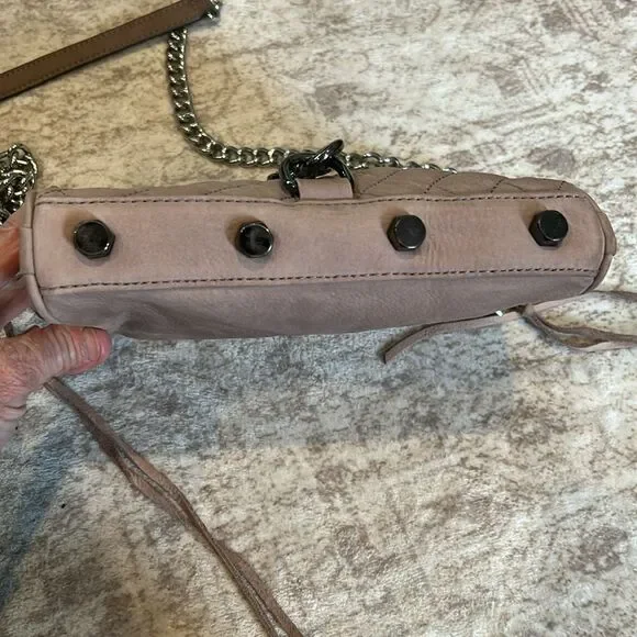 Rebecca Minkoff Quilted Tan suede Crossbody Bag - Picture 6 of 11